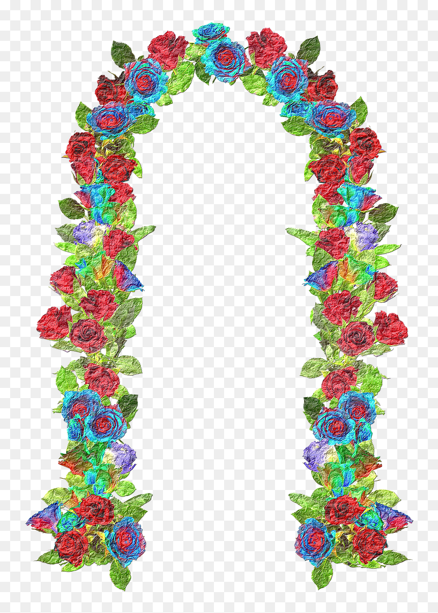 Rose Pattern Roses Background Image - Arch Flowers Transparent Background, HD Png Download - flores em png
