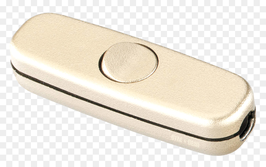 Narrow Inline Gold Cable Lamp Switch - Interruptor Lampara Png, Transparent Png - lampara png