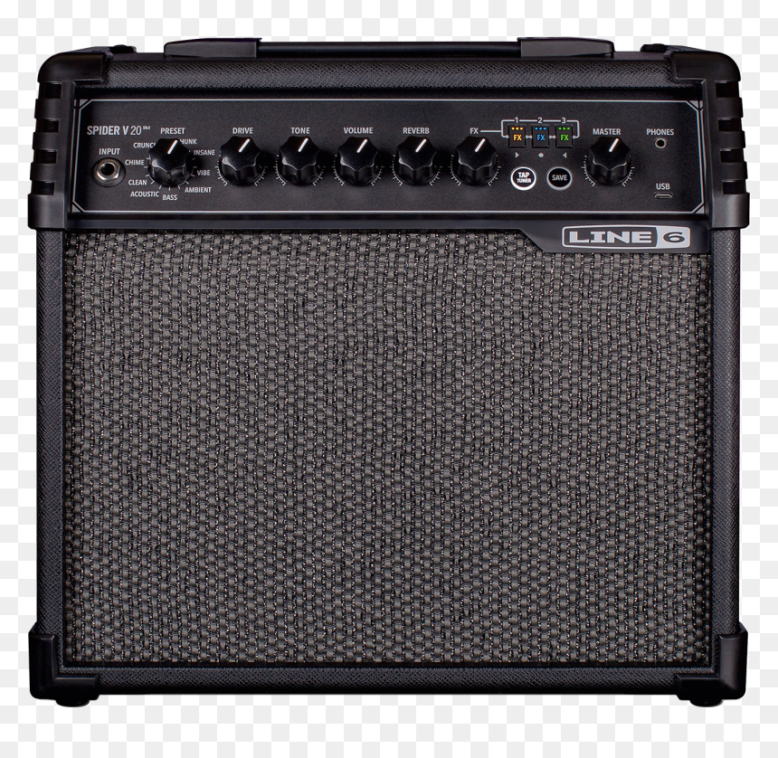 Line 6 Spider V 20 Mkii, HD Png Download - metal guitar png