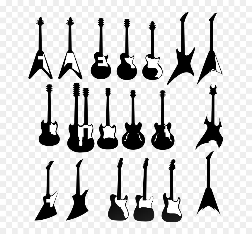 Shape Of Electric Guitar, HD Png Download - metal guitar png