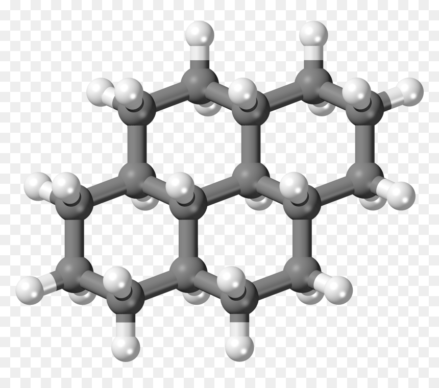 Perhydropyrene 3d Balls - Ball And Stick Model Of Decalins, HD Png Download - steel ball png