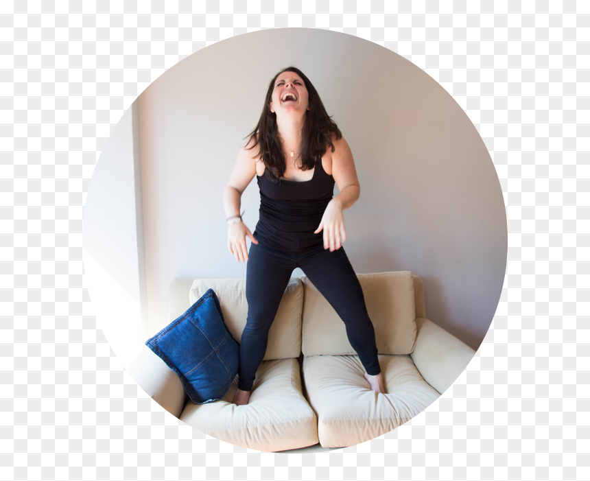 Couch Circle - Sitting, HD Png Download - sitting back png