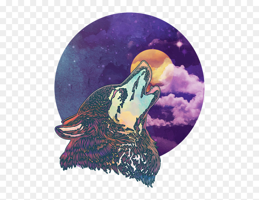 Colorful Designs, HD Png Download - wolf howl png