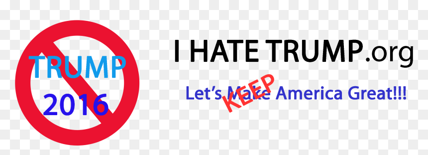 Hate, HD Png Download - trump logo png
