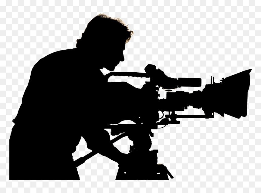 Silhouette Cameraman, HD Png Download - camera silhouette png