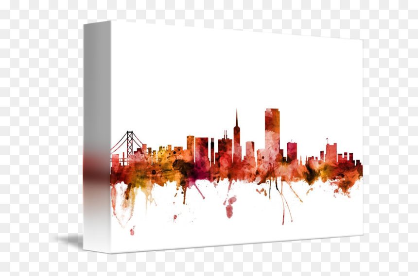 San Francisco Skyline Art, HD Png Download - nashville skyline silhouette png