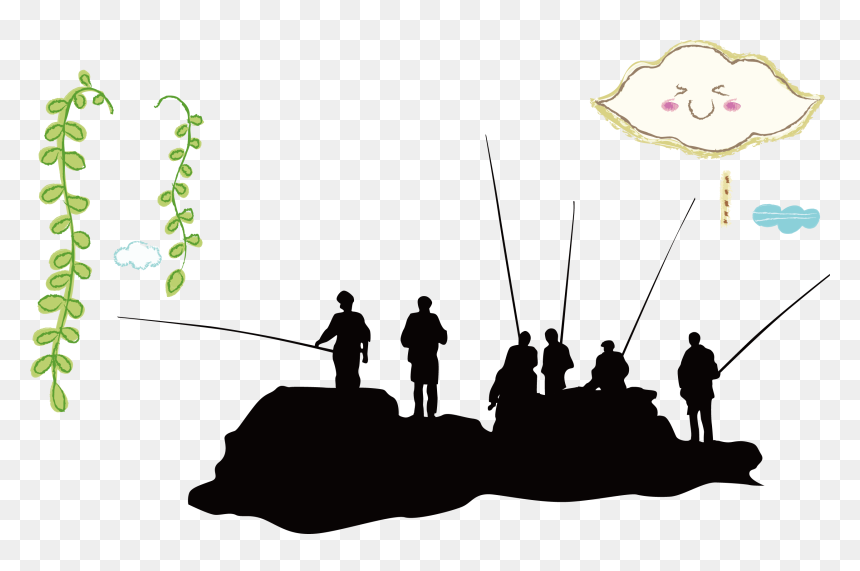 Fishing Vector Free, HD Png Download - fish silhouette png