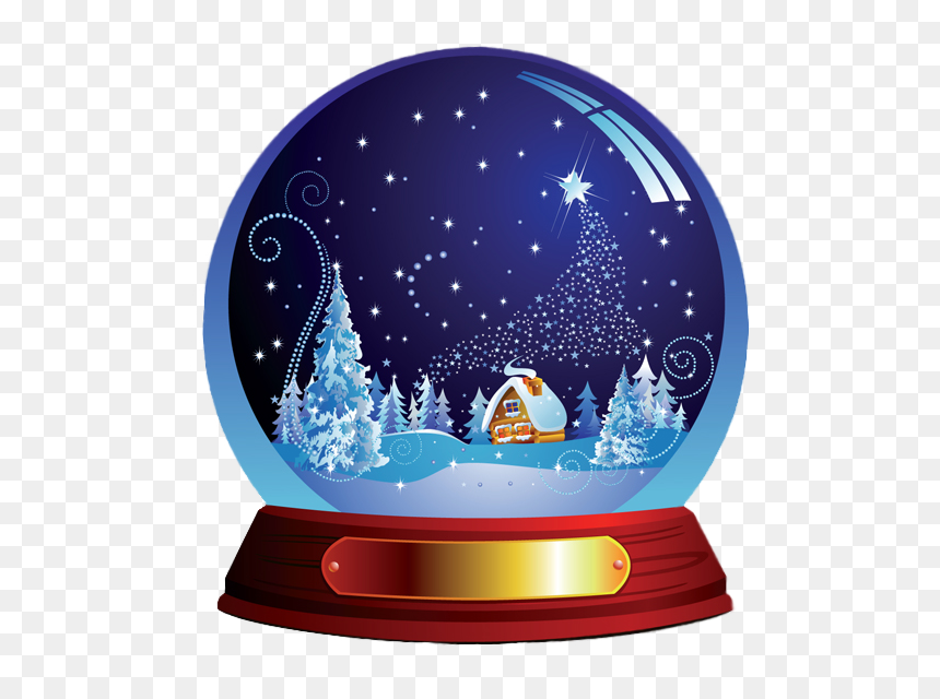 Christmas Snow Globe Clipart, HD Png Download - globe clipart png