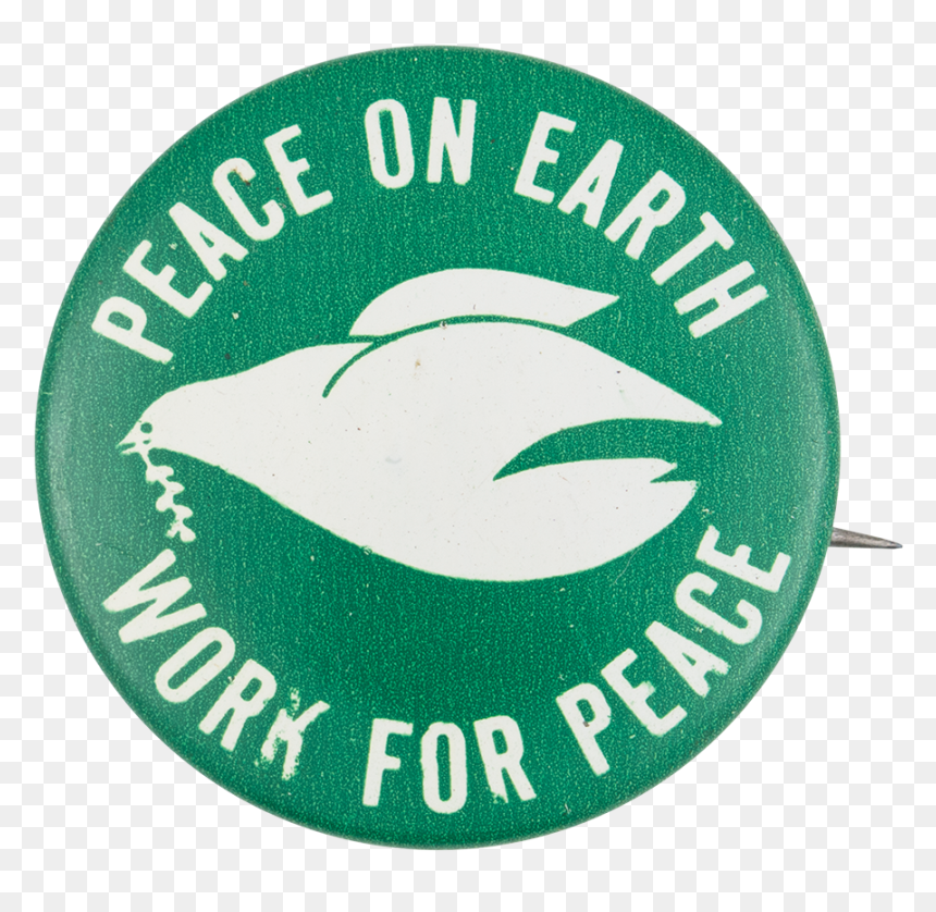 Work For Peace Cause Button Museum - Emblem, HD Png Download - peace on earth png