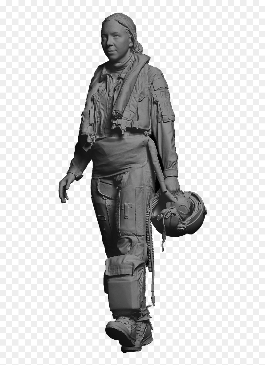1 48 Female Pilot, HD Png Download - female soldier png