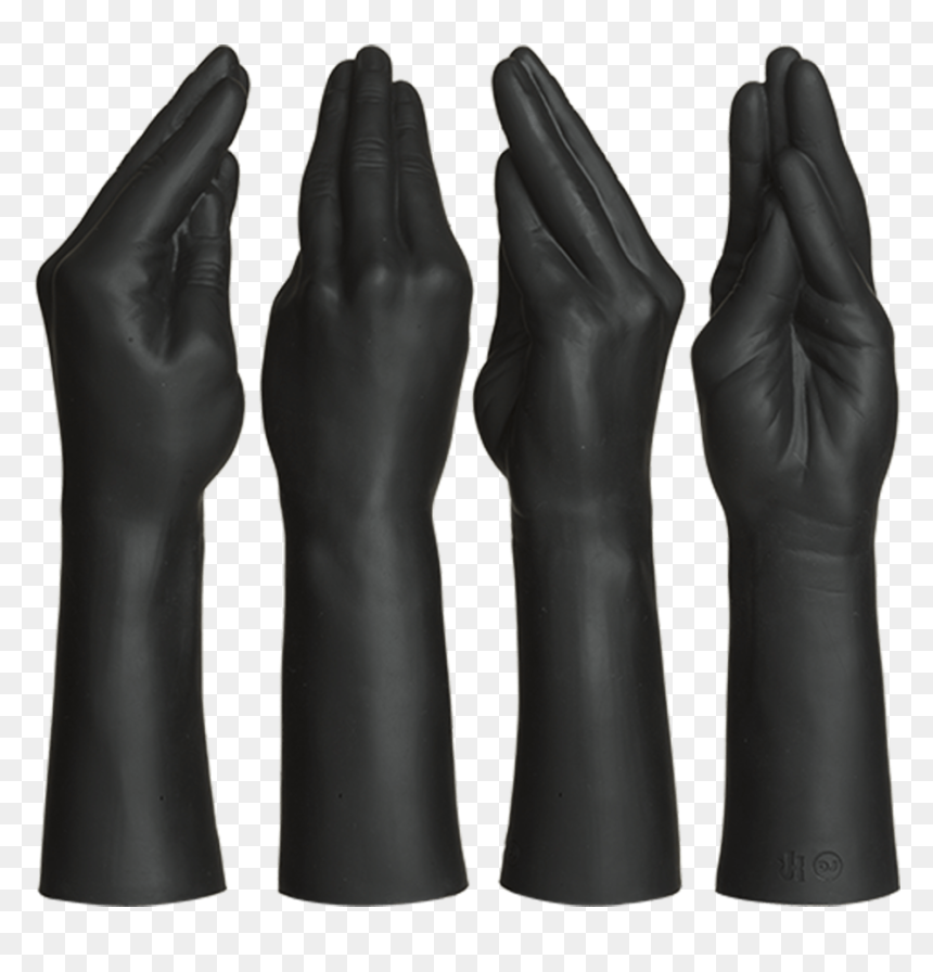 Dual Density Fist Stretching Hand Black - Leather, HD Png Download - hand fist png