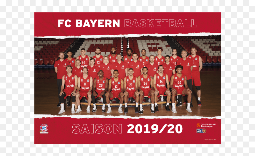Cartel Del Equipo De Baloncesto 2019/20 - Fc Bayern München, HD Png Download - cartel de madera png
