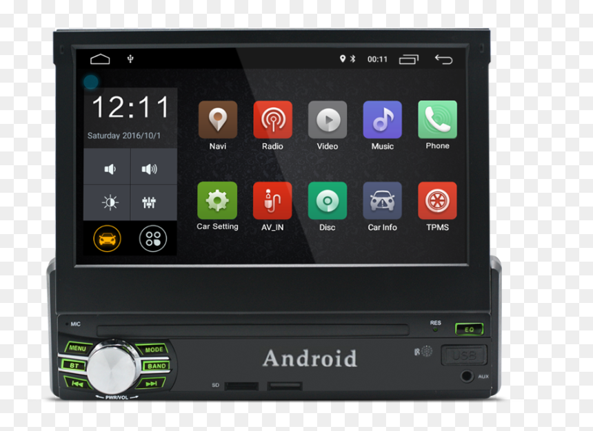 Lexxson Android 8.1 Car Radio Single Din, HD Png Download - car radio png