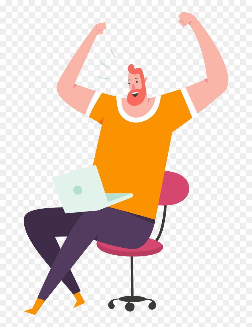 Thank You Page Ui, HD Png Download - cartoon chair png