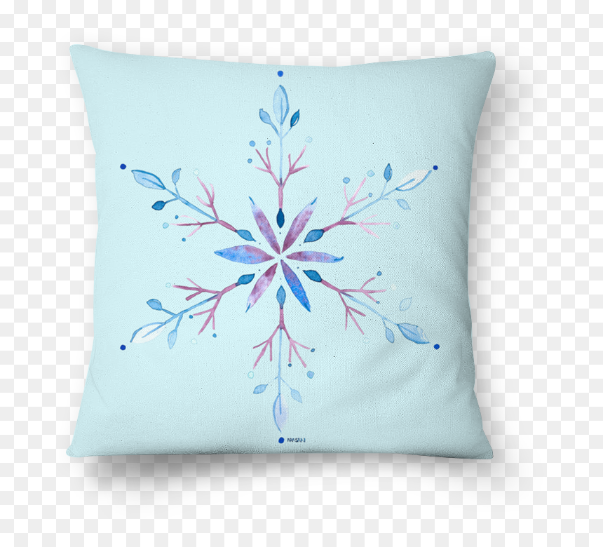 Almofada Floco De Neve 1 De Raquel Arasakina - Cushion, HD Png Download - floco de neve png