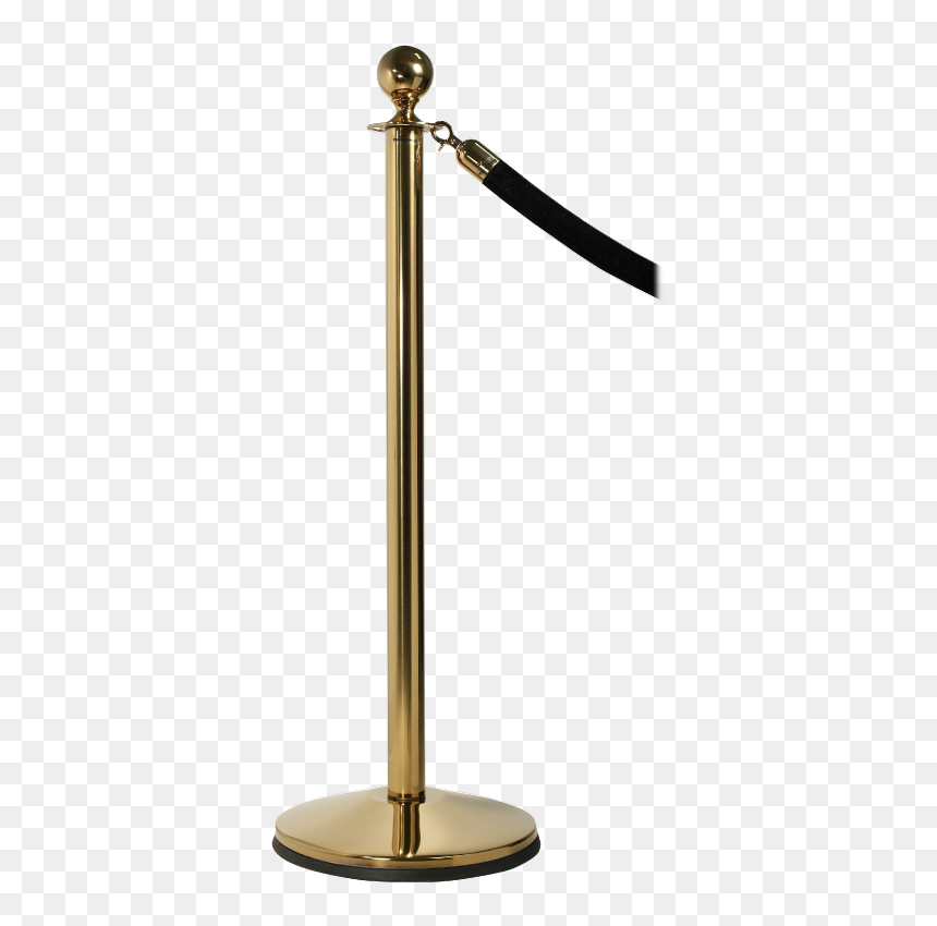 Polished Brass With Black Belt - Velvet Rope With Chrome Snap Ends, HD Png Download - velvet rope png