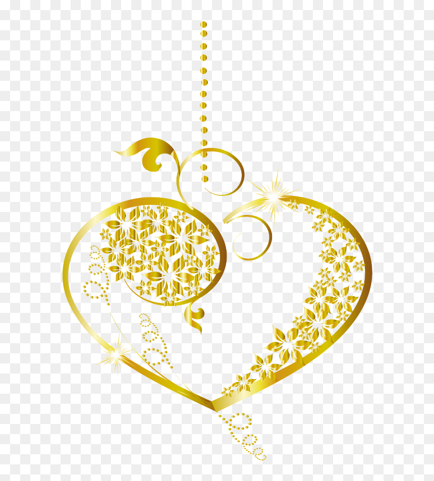 #mq #gold #heart #hearts #hanging - Portable Network Graphics, HD Png Download - hanging hearts png