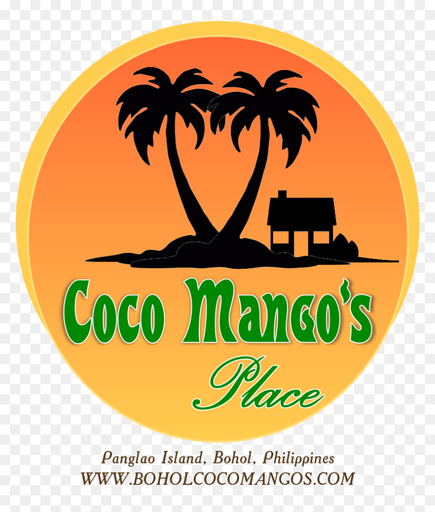 Coco Mangos Place Logo - Silhouette Coconut Tree Clipart, HD Png Download - mango tree png