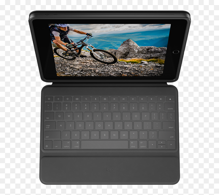 Logitech Rugged Folio For Ipad 7th Gen, HD Png Download - computer top view png