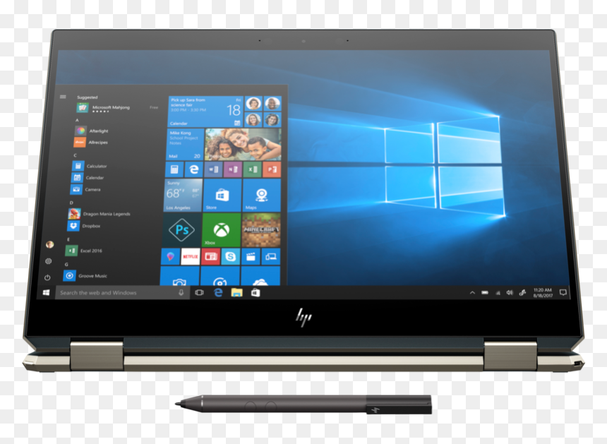 Spectre X360 15 2019, HD Png Download - computer top view png