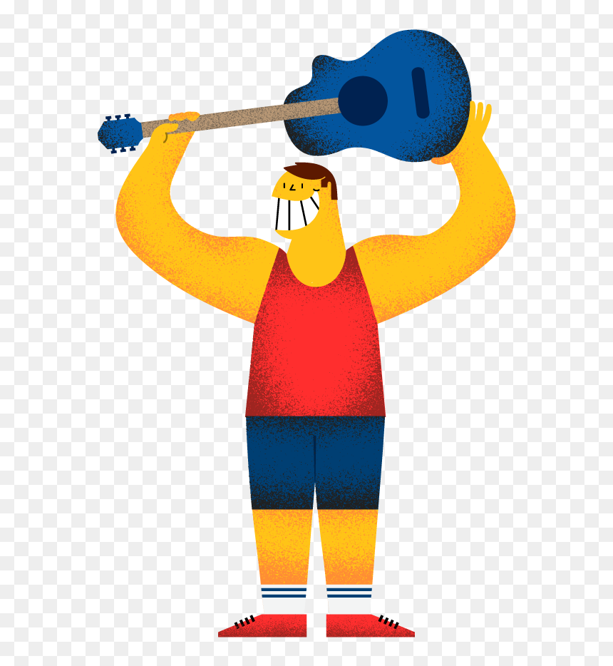 Fairly Strong Person Lifting A Guitar Like It"s A Giant, HD Png Download - lifting weights png