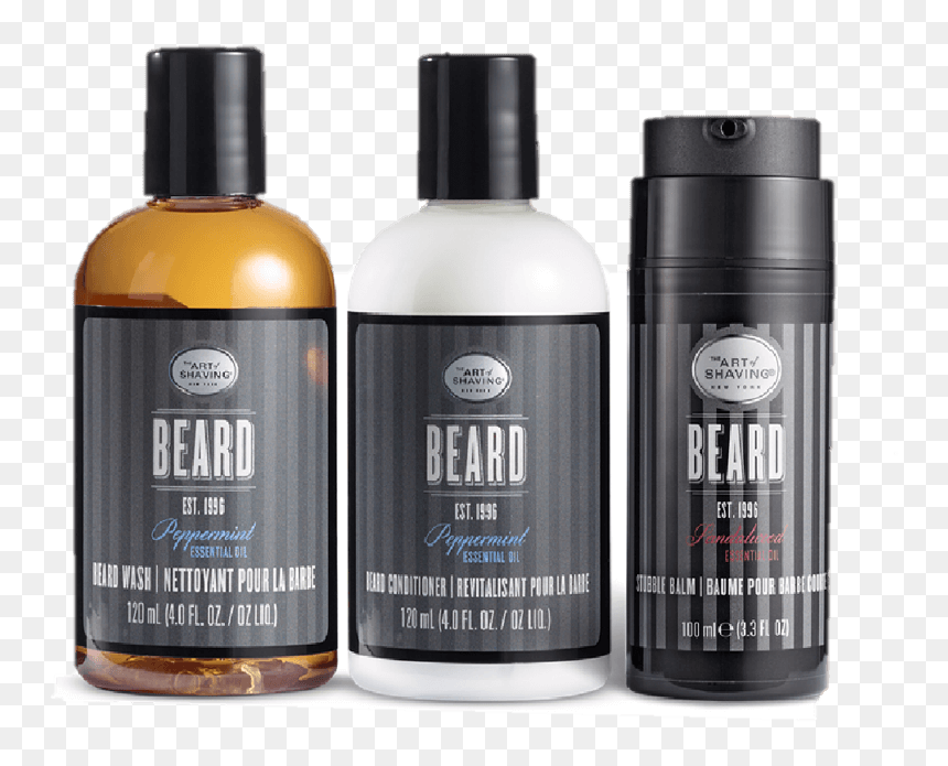Beard And Stubble Kit - Glass Bottle, HD Png Download - beard stubble png