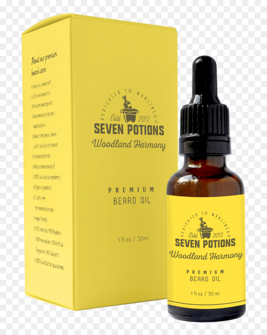 Seven Potions Beard Oil Woodland Harmony To Grow A - Fruit, HD Png Download - beard stubble png