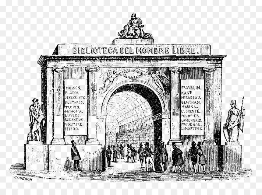 Biblioteca Del Hombre Libre - Triumphal Arch, HD Png Download - destello blanco png