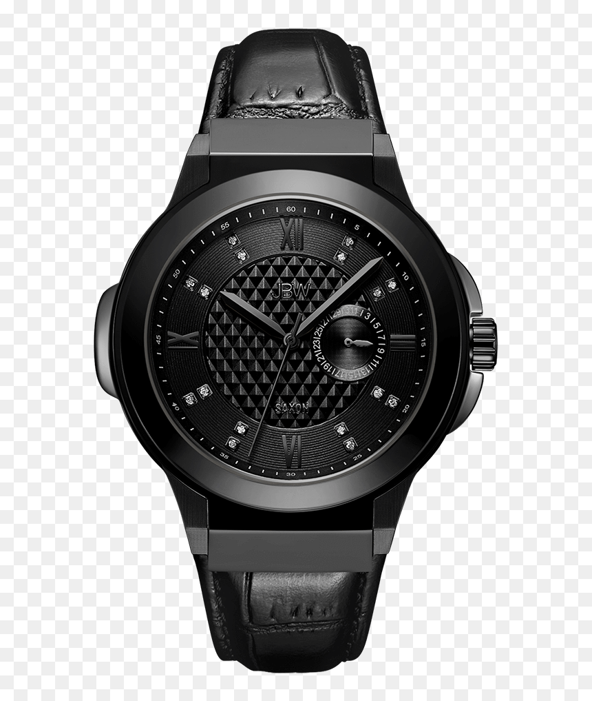 Saxon 48 - Jbw Men's Saxon 48 Croc Embossed Leather Strap Watch, HD Png Download - diamond texture png