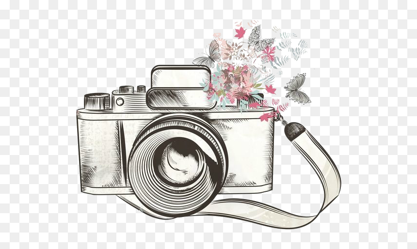 Camera Drawing, HD Png Download - camera illustration png