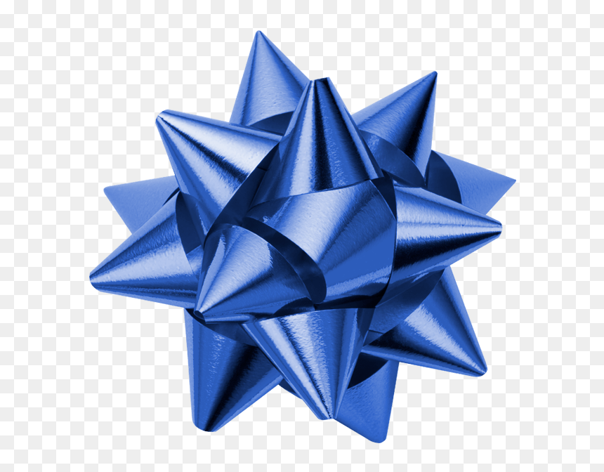 Origami, HD Png Download - blue gift bow png
