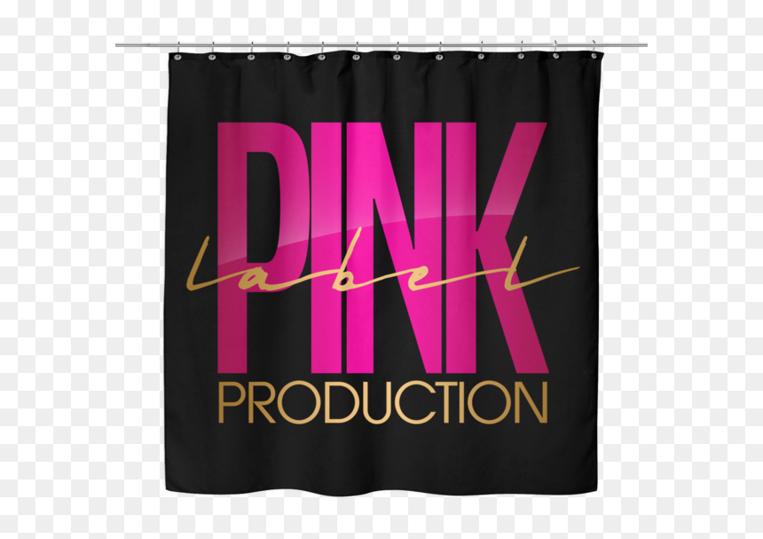 Pink Label Shower Curtain - Carmine, HD Png Download - pink curtain png