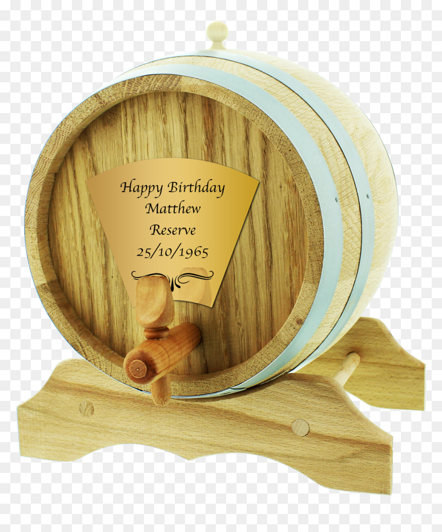 Oak Barrel With Personalisation - Plywood, HD Png Download - wood barrel png