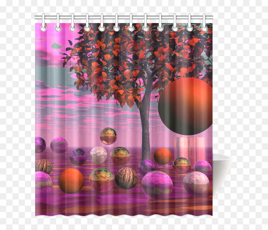 Bittersweet Opinion, Bronze Raspberry Maple Tree - Window Valance, HD Png Download - pink curtain png