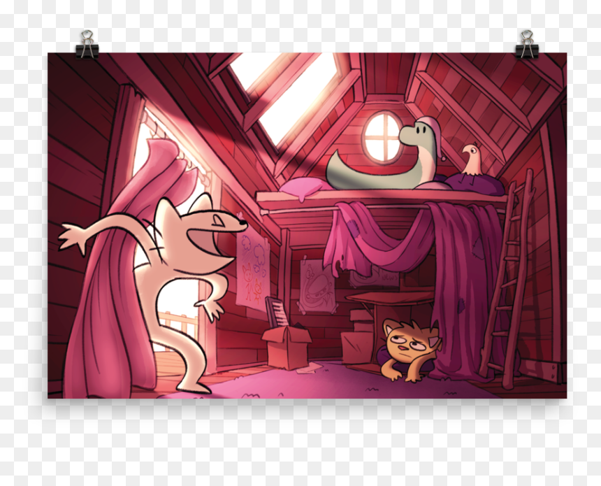 Cartoon, HD Png Download - pink curtain png