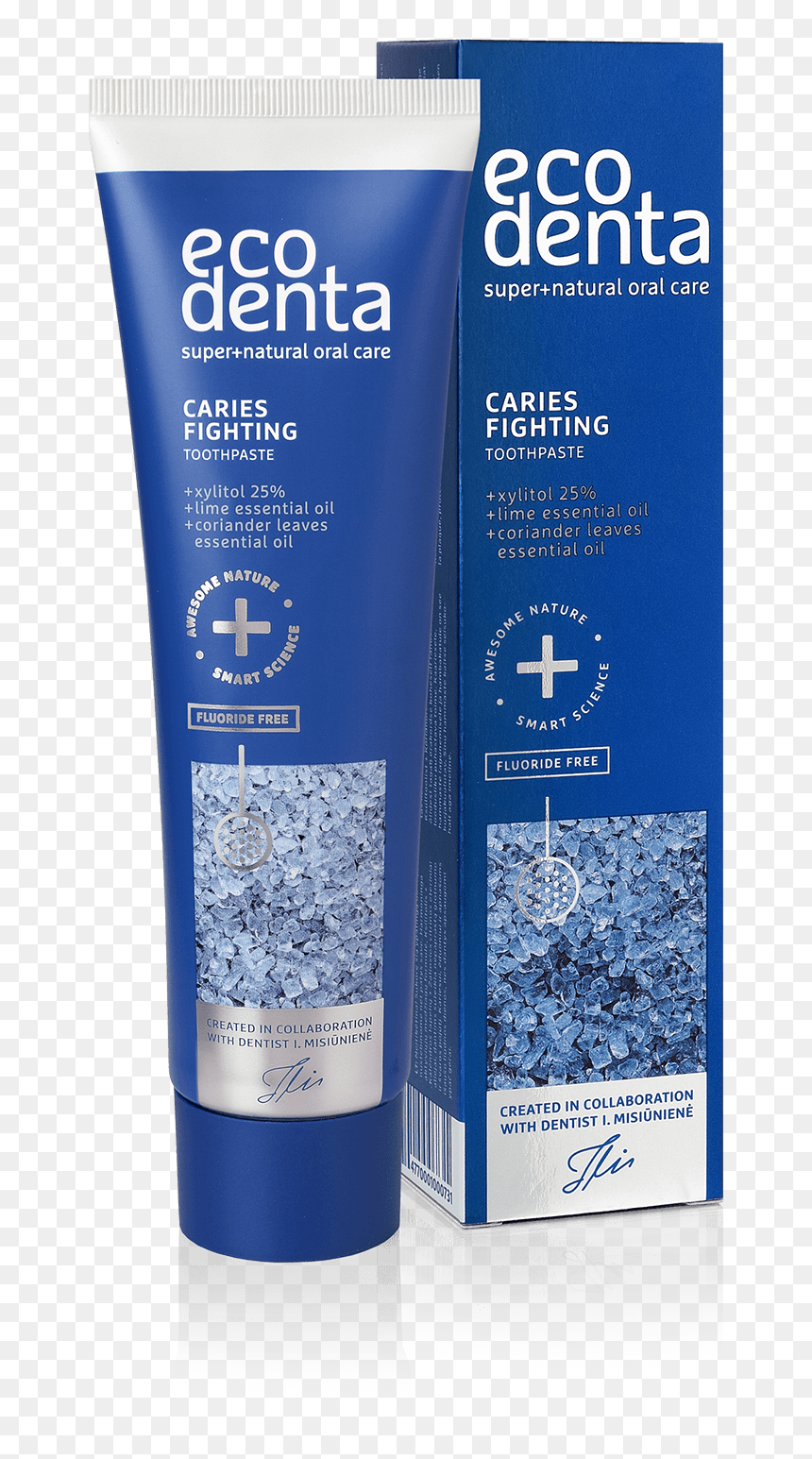 Ecodenta Caries Fighting, HD Png Download - toothpaste tube png