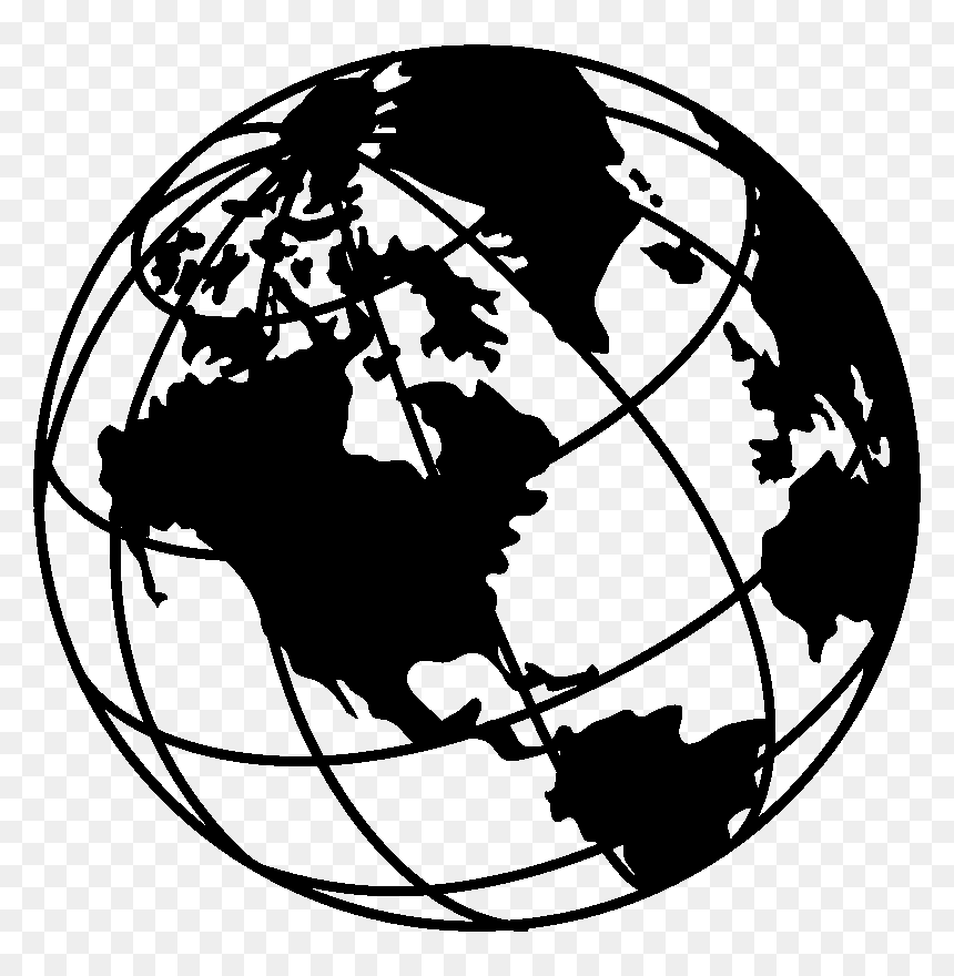 Thumb Image - Globe Black And White Png, Transparent Png - globe drawing png