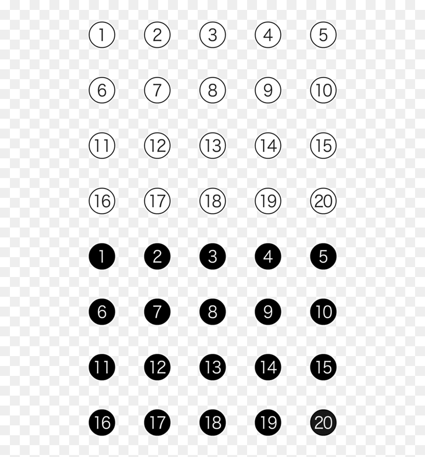 Monochrome, HD Png Download - numbers in circles png
