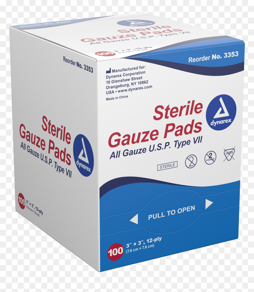 Dynarex Gauze Pads "
 Class="lazyload Lazyload Fade - Box, HD Png Download - gauze png
