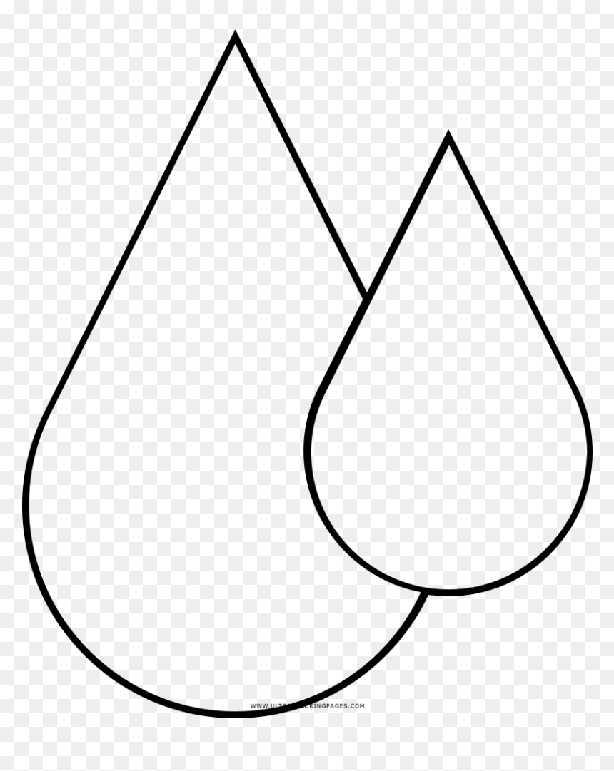 Gotas De Lluvia Página Para Colorear - Pingos De Chuva Para Colorir, HD Png Download - gotas de lluvia png