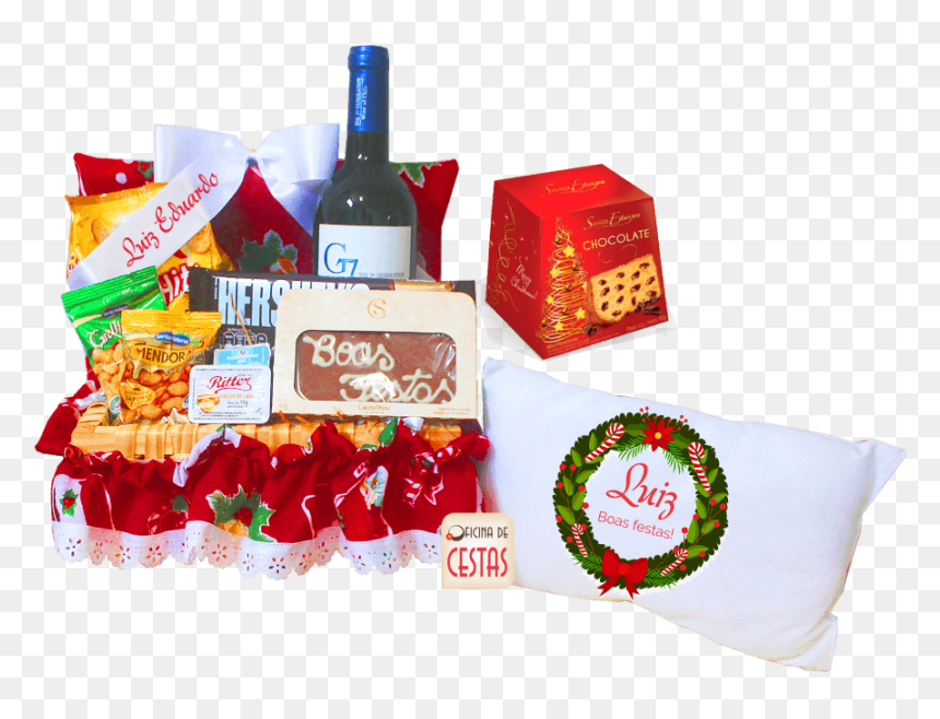 Gift Basket, HD Png Download - boas festas png