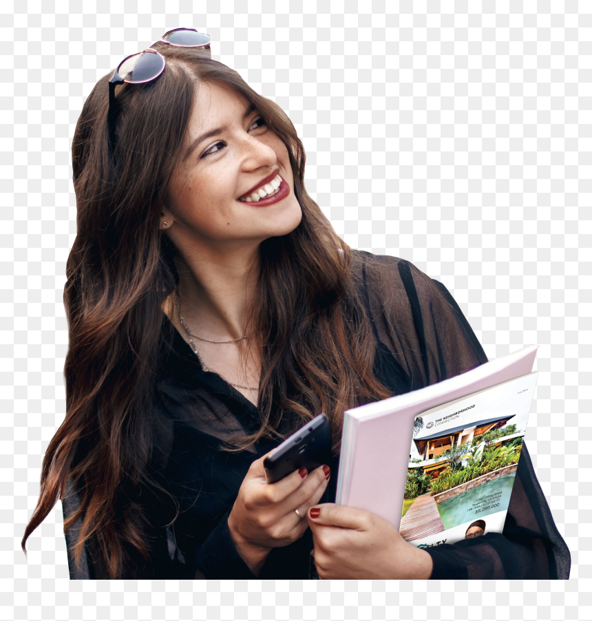 Girl, HD Png Download - woman reading png