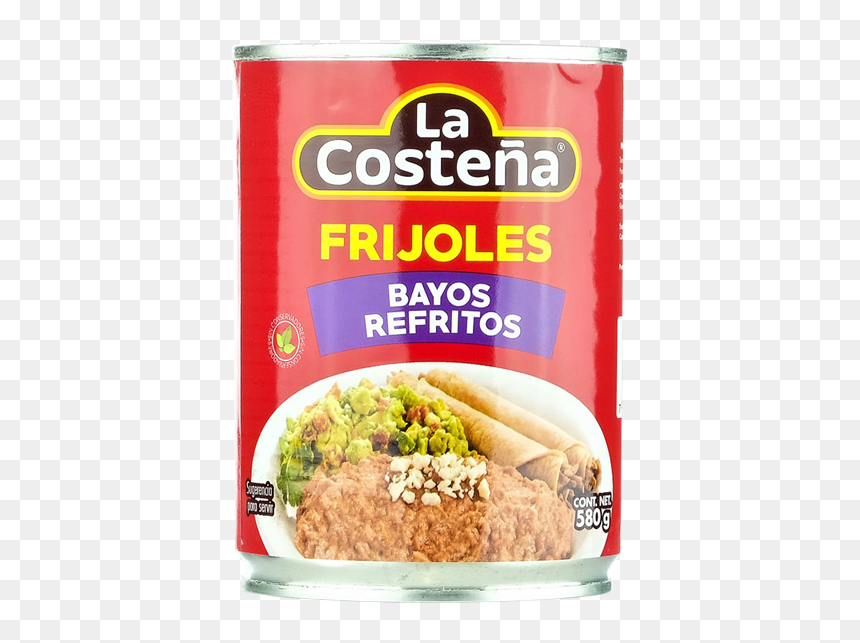 Frijoles Bayos Refritos, La Costeña Dose 580 G - Frijoles Refritos La Costeña, HD Png Download - frijoles png