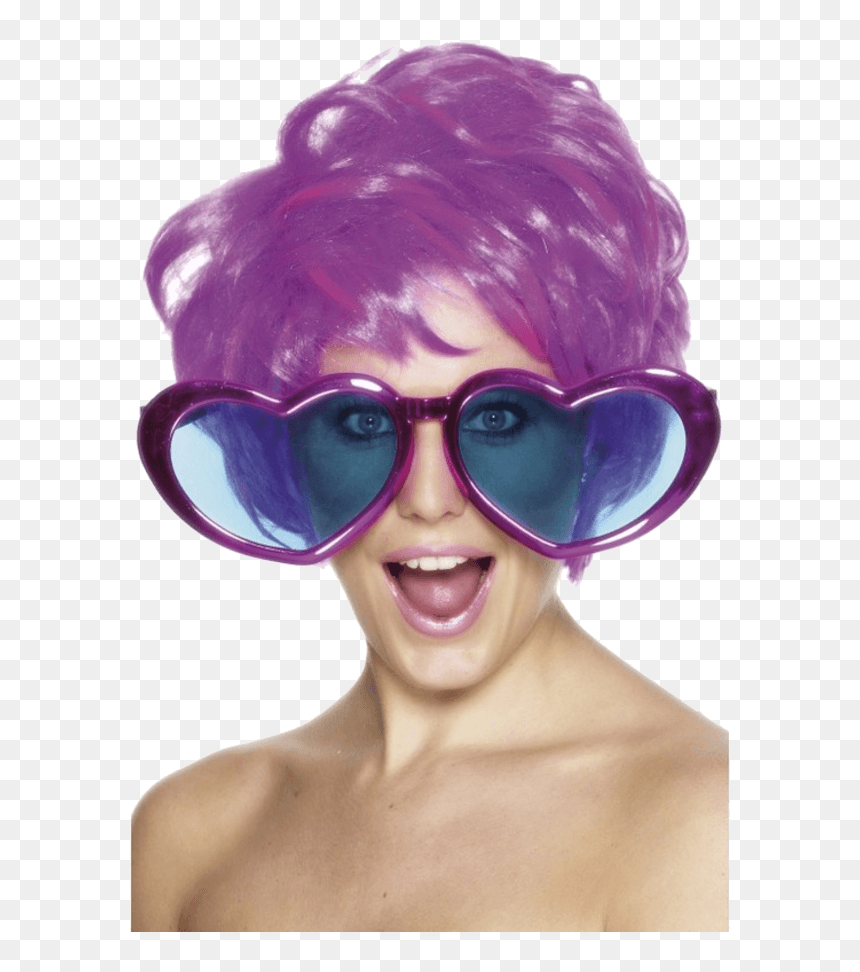 Heart Shape Goggles Heart, HD Png Download - heart glasses png