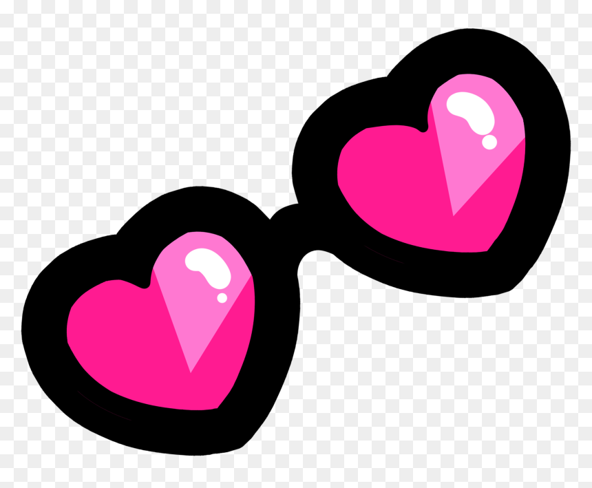 Heart, HD Png Download - heart glasses png
