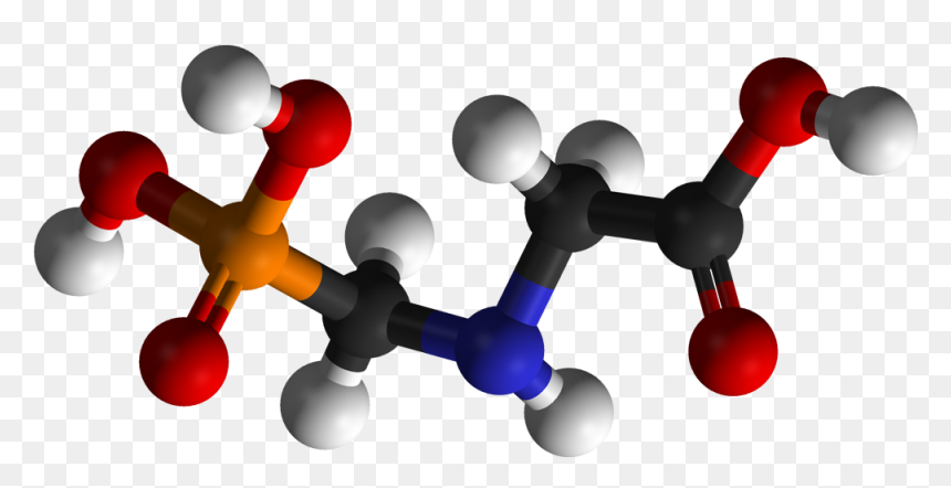 Glyphosate 3d Balls - Glyphosate Molecule, HD Png Download - cartoon weed leaf png