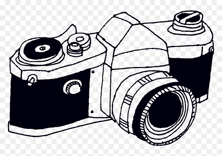 Old School Camera Illustration, HD Png Download - camera art png