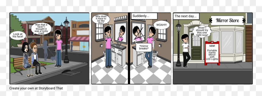 Cartoon, HD Png Download - vanity mirror png