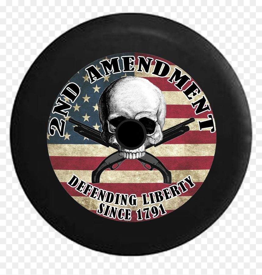 Jeep Wrangler Jl Backup Camera Skull Flag Crossed Guns - Circle, HD Png Download - guns crossed png