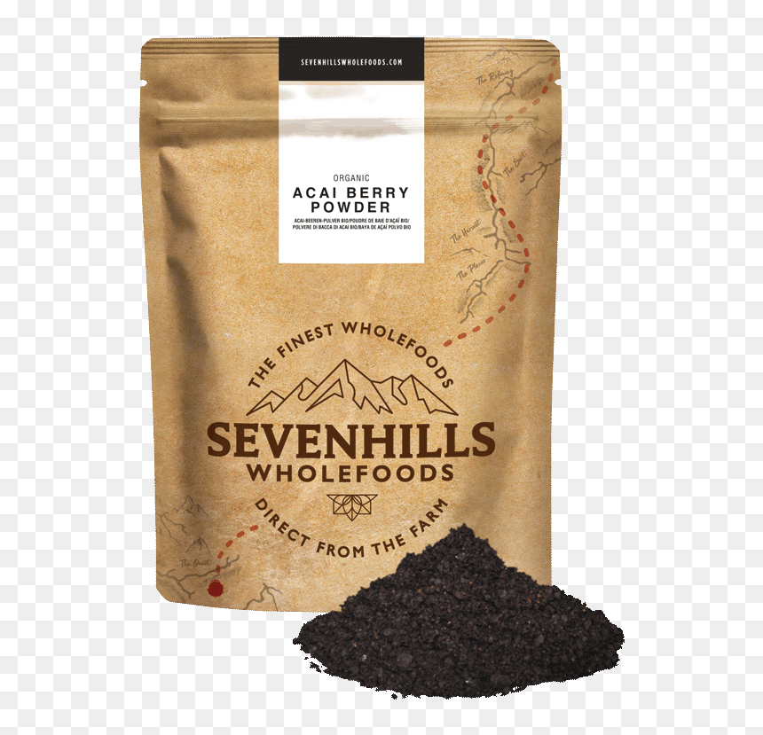 Sevenhills Wholefoods Organic Raw Acai Berry Powder - Sevenhills Wholefoods Chia, HD Png Download - acai berry png